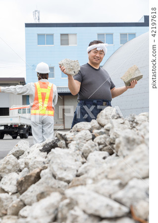 Civil engineering construction guardman construction site 42197618
