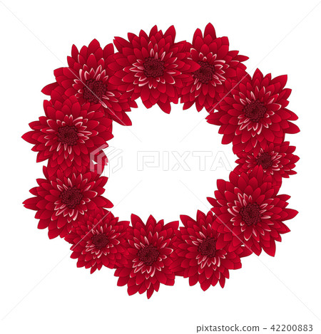 Red Chrysanthemum Wreath Red Chrysanthemum Wreath 42200883