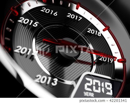 2019 year car speedometer. Countdown concept 2019 year car speedometer. Countdown concept 42201341