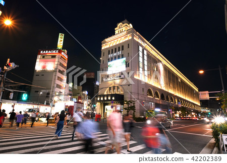 View of Tokyo cityscape Asakusa station etc. (night view) View of Tokyo cityscape Asakusa station etc. (night view) 42202389