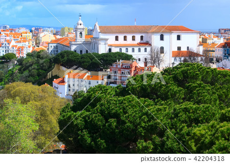 Lisbon, Portugal view with Estrela Basilica 42204318