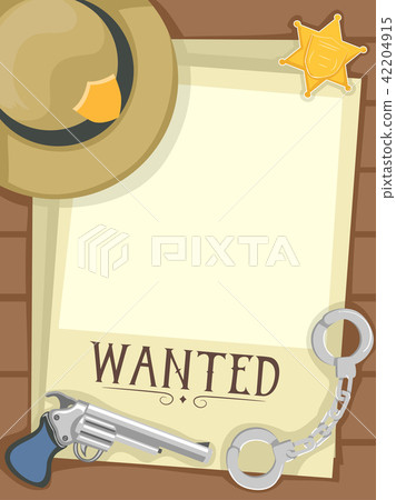 Sheriff Wanted Poster Illustration 42204915