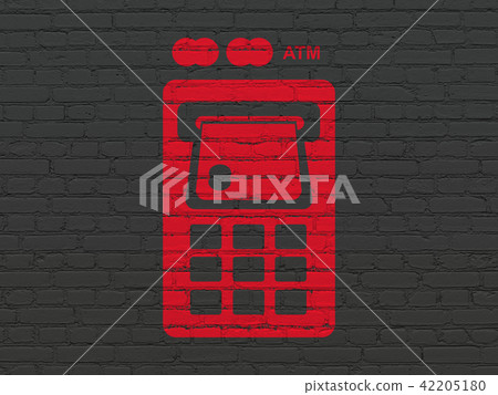Money concept: ATM Machine on wall background Money concept: ATM Machine on wall background 42205180