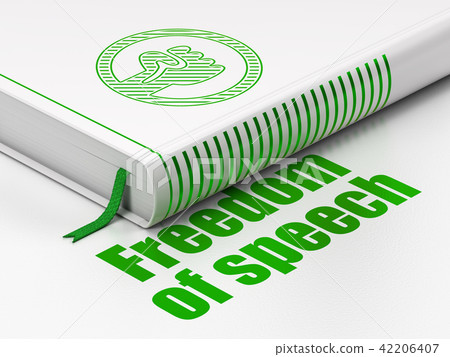 Political concept: book Uprising, Freedom Of Speech on white background 42206407