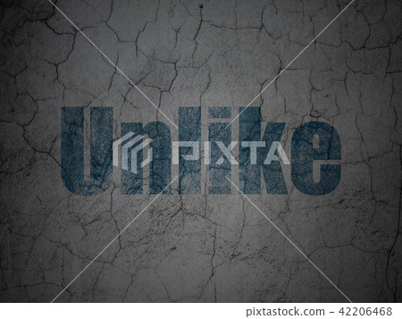 Social media concept: Unlike on grunge wall background Social media concept: Unlike on grunge wall background 42206468