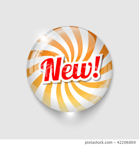glossy button with spiral and text NEW-插圖素材 [42206869] - PIXTA圖庫