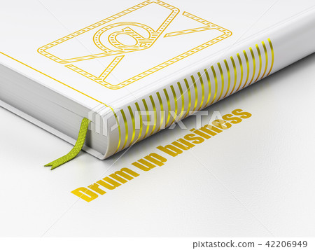 Business concept: book Email, Drum up business... - Stock Illustration ...