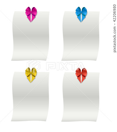 Paper background with ribbon - illustration Paper background with ribbon - illustration 42206980