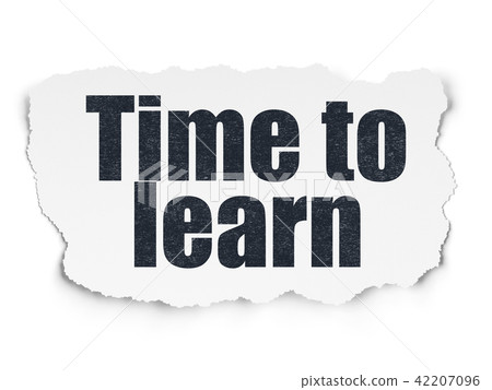 Time concept: Time to Learn on Torn Paper background 42207096