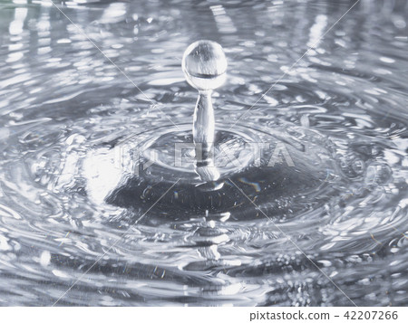 Splash of water from falling drop 42207266