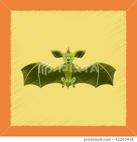 flat shading style icon cute bat 42207456