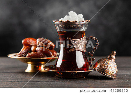 Turkish tea in a glass 42209350