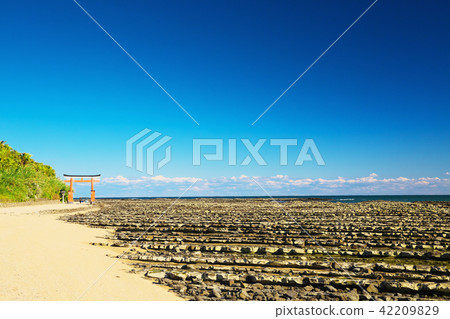 Qingdao demon's laundry rock torii Qingdao demon's laundry rock torii 42209829