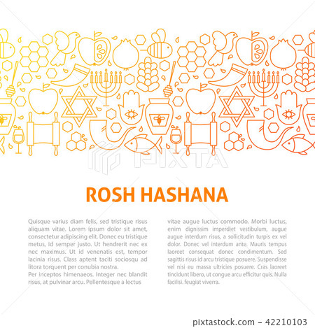 Rosh Hashana Line Design Template 42210103