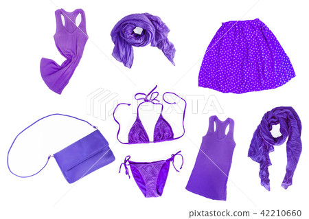collage of fashionable lilac-lilac-violet summer 42210660