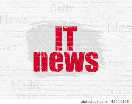 News concept: IT News on wall background News concept: IT News on wall background 42211138