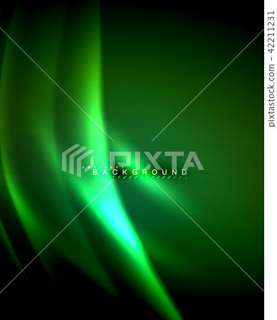 Neon glowing techno lines, hi-tech futuristic abstract background template with square shapes Neon glowing techno lines, hi-tech futuristic abstract background template with square shapes 42211231