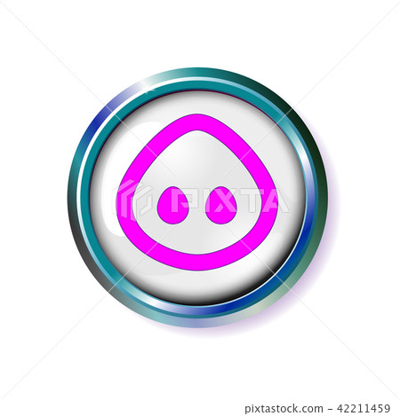 Button pig squeal. Pig muzzle 42211459