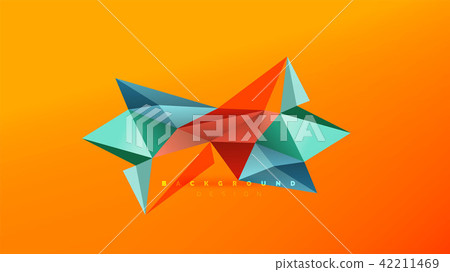 Abstract background - geometric origami style shape composition, triangular low poly design concept 42211469