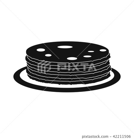 Roasted pancakes icon, simple style  42211506
