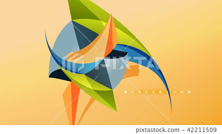 Abstract background - geometric origami style shape composition, triangular low poly design concept Abstract background - geometric origami style shape composition, triangular low poly design concept 42211509