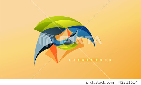 Abstract background - geometric origami style shape composition, triangular low poly design concept Abstract background - geometric origami style shape composition, triangular low poly design concept 42211514
