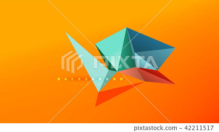 Abstract background - geometric origami style shape composition, triangular low poly design concept Abstract background - geometric origami style shape composition, triangular low poly design concept 42211517