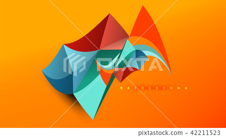 Abstract background - geometric origami style shape composition, triangular low poly design concept Abstract background - geometric origami style shape composition, triangular low poly design concept 42211523
