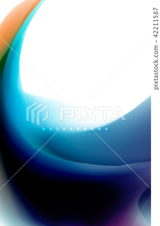 Holographic paint explosion design, fluid colors flow, colorful storm. Liquid mixing colours motion Holographic paint explosion design, fluid colors flow, colorful storm. Liquid mixing colours motion 42211587