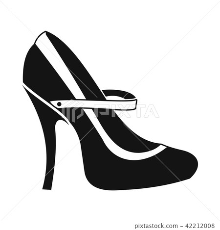 Red high heel shoes icon, simple style 42212008