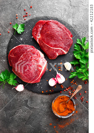 Raw beef meat. Fresh beef steaks 42212183