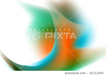 Holographic paint explosion design, fluid colors flow, colorful storm. Liquid mixing colours motion 42212484