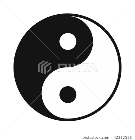 Ying yang icon, simple style 42212538
