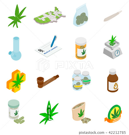 Medical marijuana icons Medical marijuana icons 42212785