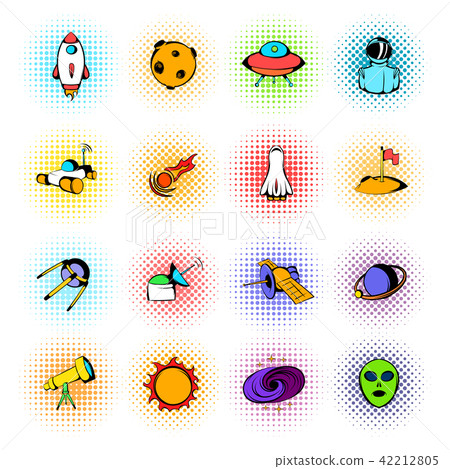 Space icons comics 42212805