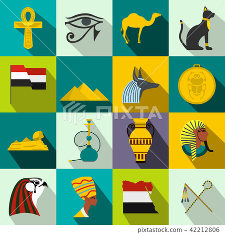 Egypt icons flat Egypt icons flat 42212806