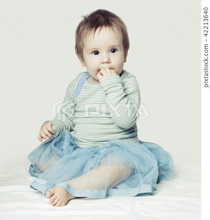 Beautiful baby girl, portrait. Cute little child Beautiful baby girl, portrait. Cute little child 42213640