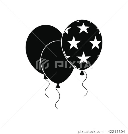 Balloons in the USA flag icon 42213804