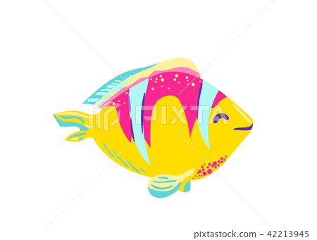 Cute fish clown cartoon vector 42213945