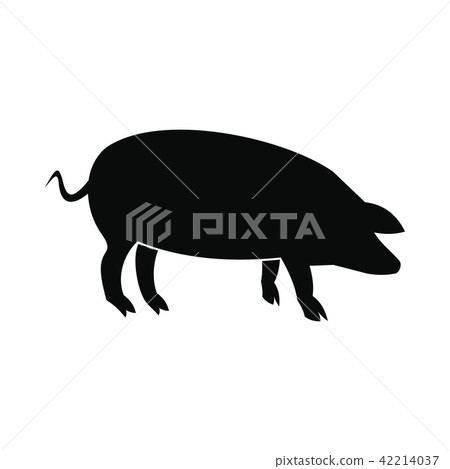 Pig icon black 42214037