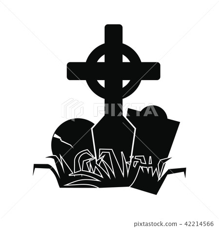 Tomb icon black 42214566