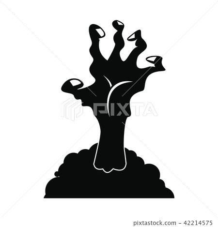 Zombie hand icon 42214575