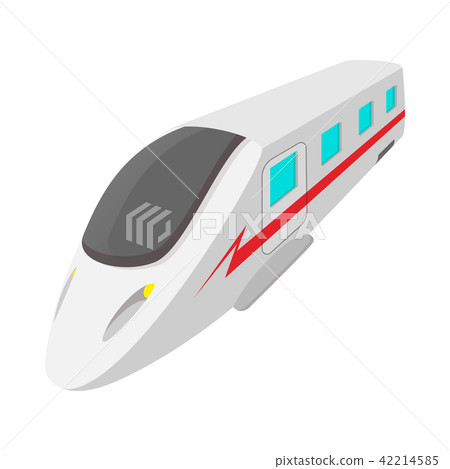 Modern high speed passenger commuter train icon 42214585