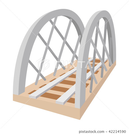 Metal railway bridge cartoon icon Metal railway bridge cartoon icon 42214590