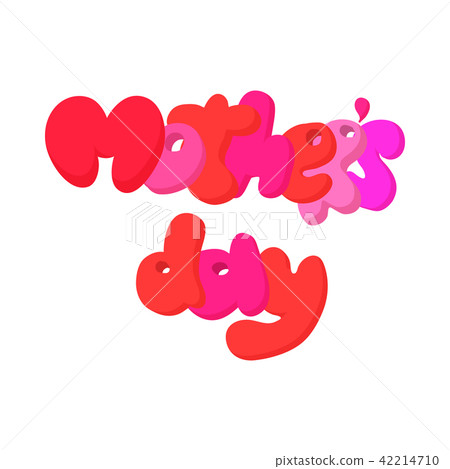 Lettering Mothers Day cartoon icon Lettering Mothers Day cartoon icon 42214710