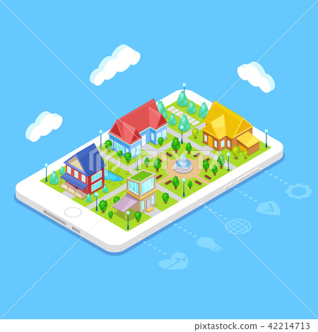 Isometric city infrastructure 42214713