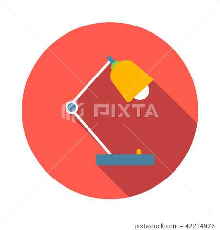 Desk lamp icon, flat style 42214976