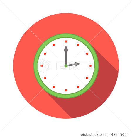 Wall clock icon, flat style 42215001
