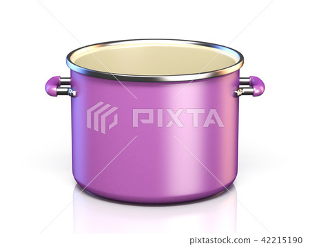 Purple cooking pot 3D render illustration Purple cooking pot 3D render illustration 42215190