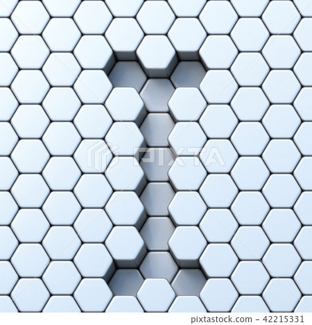 Hexagonal grid letter I 3D Hexagonal grid letter I 3D 42215331